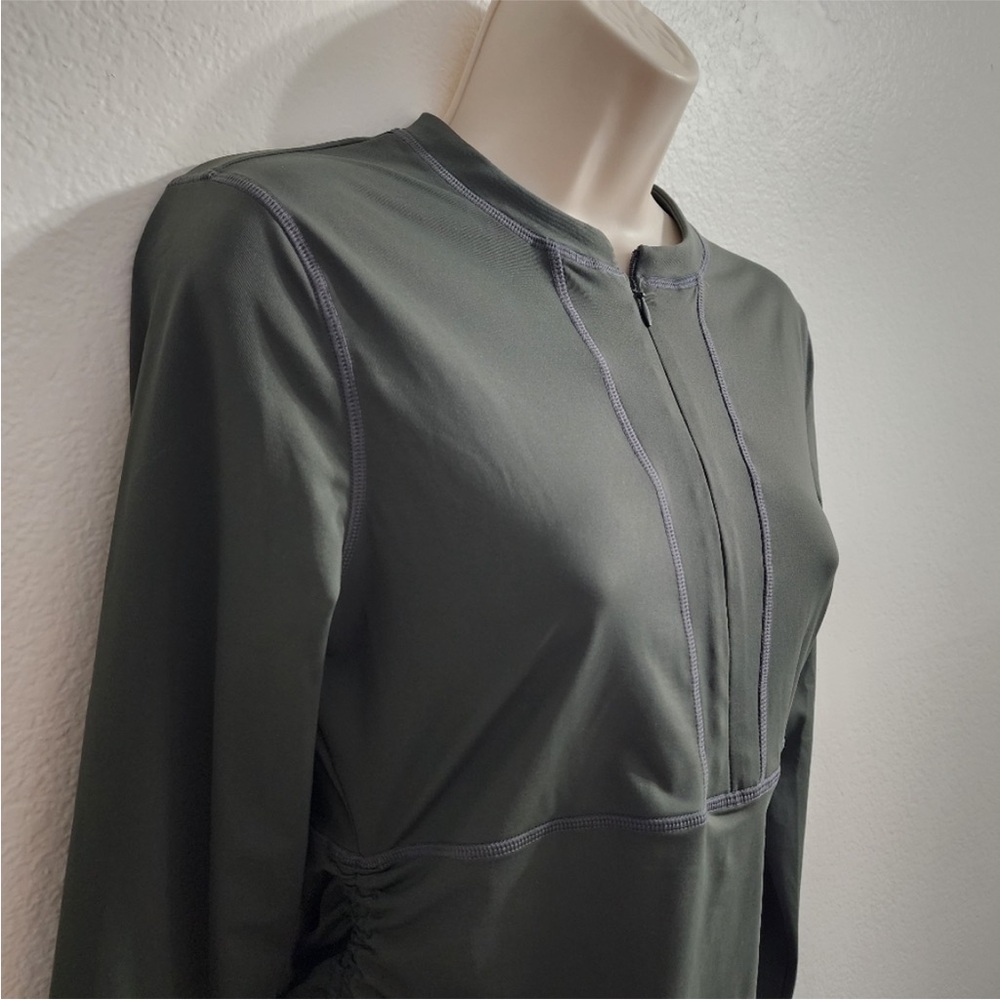 SOLD ATHLETA Ruched Rashguard Green Size S - Picture 5 of 10